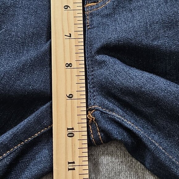 Yoga Jeans Womens Jeans 27/ US 4 Indigo Stretch Mid Rise Raw Hem SWP-1158 SECOND - Picture 5 of 14